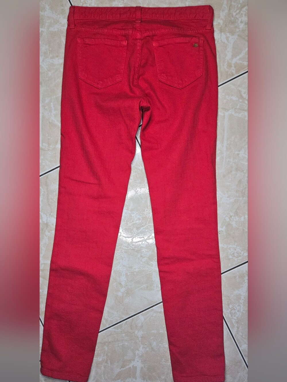 Kate Spade Broome Street Play Hooky Red Skinny Jeans Size 27 - Picture 6 of 9